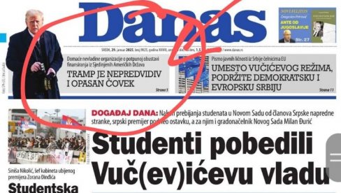 ŠOLAKOVI MEDIJI LJUTI NA TRAMPA: Nepredvidiv i veoma opasan čovek jer je stopirao novac za domaće NVO ŠOLAKOVI MEDIJI LJUTI NA TRAMPA: Nepredvidiv i veoma opasan čovek jer je stopirao novac za domaće NVO