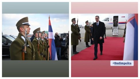 VUČIĆ DOPUTOVAO U BUDIMPEŠTU: Predsednik Mađarske uručiće mu Veliki krst Ordena za zasluge VUČIĆ DOPUTOVAO U BUDIMPEŠTU: Predsednik Mađarske uručiće mu Veliki krst Ordena za zasluge