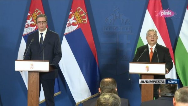 ВУЧИЋ У БУДИМПЕШТИ: Орбан је веровао у другачију визију света - Србија може бити један од највернијих пријатеља Мађарске у будућности ВИДЕО ВУЧИЋ У БУДИМПЕШТИ: Орбан је веровао у другачију визију света - Србија може бити један од највернијих пријатеља Мађарске у будућности ВИДЕО