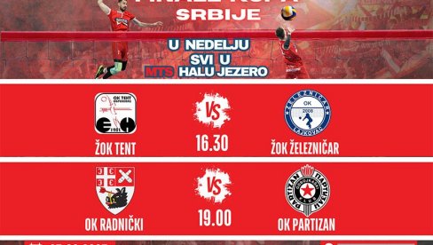 FINALE KUPA SRBIJE U ODBOJCI: Radnički i Partizan u borbi za trofej FINALE KUPA SRBIJE U ODBOJCI: Radnički i Partizan u borbi za trofej
