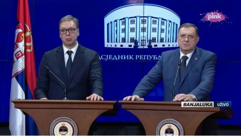 PREDSEDNIK VUČIĆ: Zamolio sam Dodika da pokrene dijalog za mirno rešavanje problema PREDSEDNIK VUČIĆ: Zamolio sam Dodika da pokrene dijalog za mirno rešavanje problema