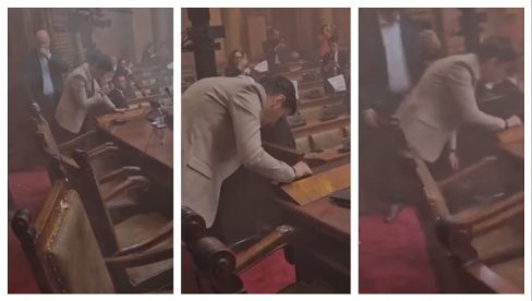 BRNABIĆ SE GUŠI OD SUZAVCA KOJI SU BACILI I NA NJU: Potresne scene iz Skupštine (VIDEO) BRNABIĆ SE GUŠI OD SUZAVCA KOJI SU BACILI I NA NJU: Potresne scene iz Skupštine (VIDEO)