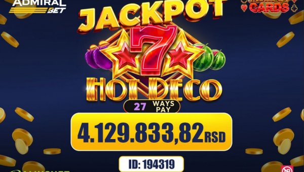 НОВИ РЕКОРДНИ JACKPOT – НИШЛИЈА ОСВОЈИО НЕВЕРОВАТНИХ 4.129.833 ДИНАРА! НОВИ РЕКОРДНИ JACKPOT – НИШЛИЈА ОСВОЈИО НЕВЕРОВАТНИХ 4.129.833 ДИНАРА!