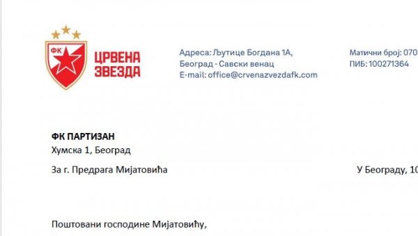 ПОШТОВАНИ ГОСПОДИНЕ МИЈАТОВИЋУ... Србија ово не памти! Звездан Терзић и челници Звезде писали Предрагу Мијатовићу (ФОТО) ПОШТОВАНИ ГОСПОДИНЕ МИЈАТОВИЋУ... Србија ово не памти! Звездан Терзић и челници Звезде писали Предрагу Мијатовићу (ФОТО)