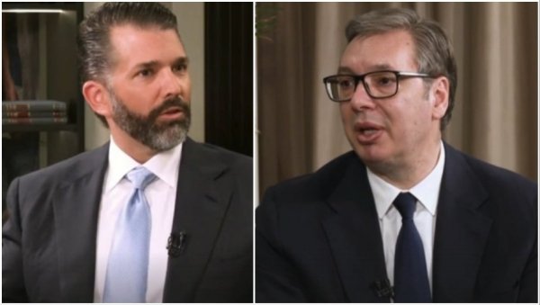 ТРАГЕДИЈА У НОВОМ САДУ ЈЕ ЗЛОУПОТРЕБЉЕНА Трамп Млађи: Све је исто као и упад у Капитол ТРАГЕДИЈА У НОВОМ САДУ ЈЕ ЗЛОУПОТРЕБЉЕНА Трамп Млађи: Све је исто као и упад у Капитол