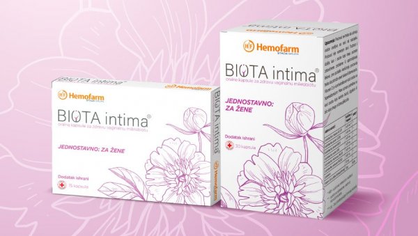 ХЕМОФАРМ ШИРИ ПОСЛОВАЊЕ: бренд BIOTA Интима нови члан портфолија за женско здравље ХЕМОФАРМ ШИРИ ПОСЛОВАЊЕ: бренд BIOTA Интима нови члан портфолија за женско здравље