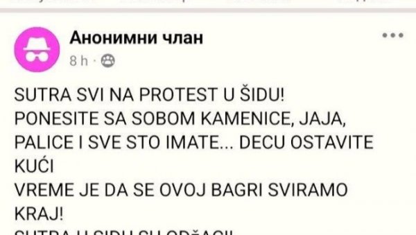 ПОДЛИ ПЛАН: Опозициони блокадери се организују преко њихових група да тероришу грађане (ФОТО) ПОДЛИ ПЛАН: Опозициони блокадери се организују преко њихових група да тероришу грађане (ФОТО)