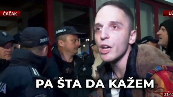 ВУЧИЋУ, ГРАДИ ЛУДНИЦЕ, А НЕ БОЛНИЦЕ: Надреално понашање предводника насиља опозиције у Чачку (ВИДЕО) ВУЧИЋУ, ГРАДИ ЛУДНИЦЕ, А НЕ БОЛНИЦЕ: Надреално понашање предводника насиља опозиције у Чачку (ВИДЕО)