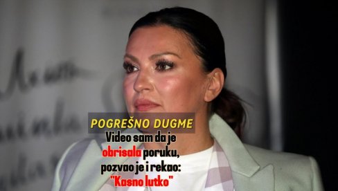 POGREŠNO DUGME: Pevač odlučio da obelodani INTIMNE PORUKE koje mu je slala Nina Badrić POGREŠNO DUGME: Pevač odlučio da obelodani INTIMNE PORUKE koje mu je slala Nina Badrić