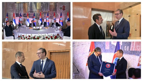 ВУЧИЋ СА ЛЕГЕНДАРНИМ ЛУИСОМ ФИГОМ: Погледајте сусрет - српски председник добио специјални поклон од власника ПСГ-а (ФОТО/ВИДЕО) ВУЧИЋ СА ЛЕГЕНДАРНИМ ЛУИСОМ ФИГОМ: Погледајте сусрет - српски председник добио специјални поклон од власника ПСГ-а (ФОТО/ВИДЕО)