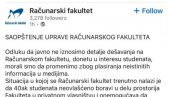 RAF ODJAVIO PLENUME: Nikada nećemo dozvoliti da neformalna grupa studenata nameće Fakultetu da se povinuje njihovim protivzakonitim odlukama