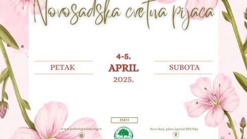 CVEĆE I ZDARAVA HRANA: Prva prolećna cvetna pijaca na novosadskom SPENSU, 4. i 5. aprila CVEĆE I ZDARAVA HRANA: Prva prolećna cvetna pijaca na novosadskom SPENSU, 4. i 5. aprila