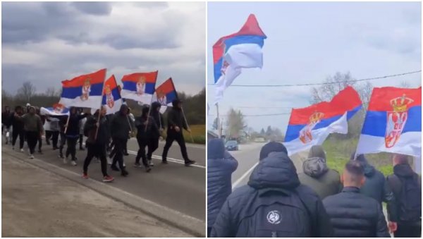 СРБИ СА КОСОВА И МЕТОХИЈЕ ПЕТИ ДАН НАПРЕДУЈУ КА БЕОГРАДУ: Јак ветар и киша их и данас прате - Не одустају (ВИДЕО) СРБИ СА КОСОВА И МЕТОХИЈЕ ПЕТИ ДАН НАПРЕДУЈУ КА БЕОГРАДУ: Јак ветар и киша их и данас прате - Не одустају (ВИДЕО)