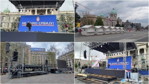 NE DAMO SRBIJU! PRIPREME U PUNOM JEKU: Beograd se sprema za svenarodni skup - Centralni dan u subotu (FOTO/VIDEO) NE DAMO SRBIJU! PRIPREME U PUNOM JEKU: Beograd se sprema za svenarodni skup - Centralni dan u subotu (FOTO/VIDEO)