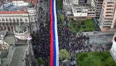 НОВОСТИ САЗНАЈУ: Најдужа српска застава која је била на скупу у Београду биће и у Нишу
