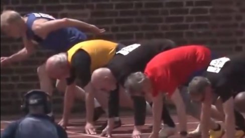 SVI OSTALI ZATEČENI: Izašli penzioneri stariji od 70 godina da trče trku na 100 metara, a onda se desilo - ovo! (VIDEO) SVI OSTALI ZATEČENI: Izašli penzioneri stariji od 70 godina da trče trku na 100 metara, a onda se desilo - ovo! (VIDEO)