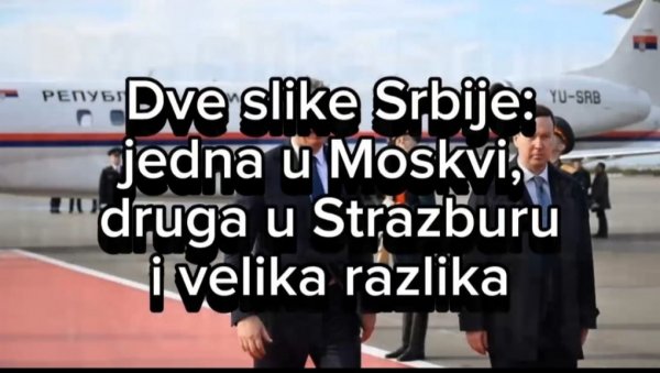 ЧАСТ, ОБРАЗ И ПОНОС НЕ МОЖЕТЕ ДА ДАЈЕТЕ, НИ ПРОДАЈЕТЕ НИКОМЕ! ДВЕ СЛИКЕ СРБИЈЕ: Прва у Москви, друга у Стразбуру и све је јасно! (ВИДЕО) ЧАСТ, ОБРАЗ И ПОНОС НЕ МОЖЕТЕ ДА ДАЈЕТЕ, НИ ПРОДАЈЕТЕ НИКОМЕ! ДВЕ СЛИКЕ СРБИЈЕ: Прва у Москви, друга у Стразбуру и све је јасно! (ВИДЕО)