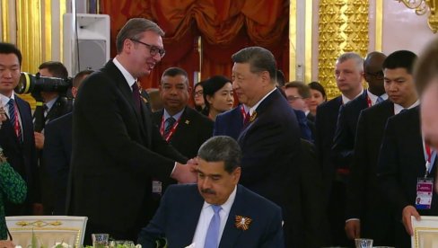 SRDAČNO: Pozdrav Vučića i Sija na večeri kod Putina