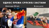 ODNOS PREMA SRPSKOJ ZASTAVI: Dok je Vučić ljubi, blokaderi je gaze i brišu noge sa njom (FOTO) ODNOS PREMA SRPSKOJ ZASTAVI: Dok je Vučić ljubi, blokaderi je gaze i brišu noge sa njom (FOTO)