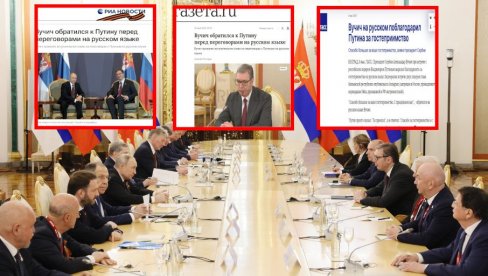 VUČIĆ JEDNIM GESTOM ODUŠEVIO RUSE: Obratio se na tečnom ruskom, svi njihovi mediji bruje o moćnom govoru srpskog predsednika VUČIĆ JEDNIM GESTOM ODUŠEVIO RUSE: Obratio se na tečnom ruskom, svi njihovi mediji bruje o moćnom govoru srpskog predsednika