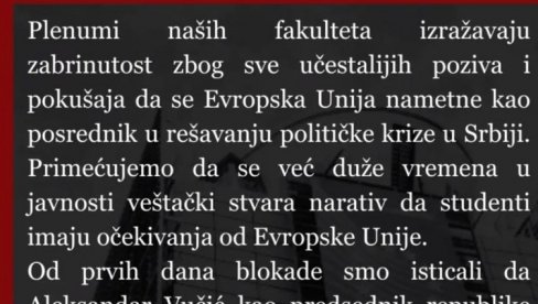 TUČA MEĐU BLOKADERIMA SE NASTAVLJA: Filozofski se ogradio od EU (FOTO)