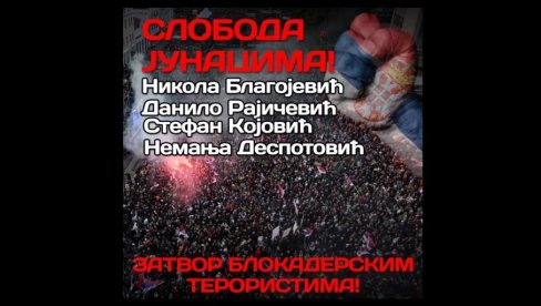 SLOBODA JUNACIMA, ZATVOR BLOKADERSKIM TERORISTIMA: Vučić uputio moćnu i jasnu poruku!