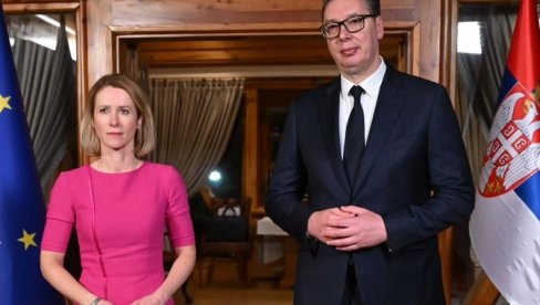 ВУЧИЋ СА КАЈОМ КАЛАС: Заштита српског народа на Косову и Метохији наш апсолутни приоритет