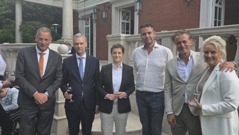НАСТАВЉАМО ДА РАДИМО НА ЈАЧАЊУ ВЕЋ ЗНАЧАЈНЕ ЕКОНОМСКЕ САРАДЊЕ Брнабић: Холандија је један од највећих инвеститора код нас