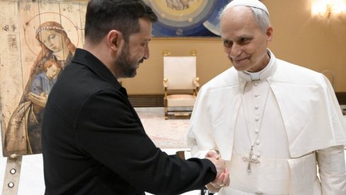 VLADIMIRA ZELENSKOG PRIMIO PAPA LAV: U utorak ujutru ukrajinskog predsednika primio je papa Lav Četranesti