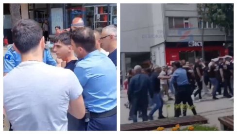 ЈЕЗИВ СНИМАК: Погледајте како албански полицајац малтретира српског младића матуранта (ВИДЕО) ЈЕЗИВ СНИМАК: Погледајте како албански полицајац малтретира српског младића матуранта (ВИДЕО)