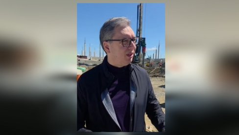 VUČIĆ OBIŠAO RADOVE: Niče velelepni nacionalni stadion (VIDEO)