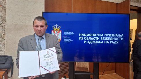 PRIZNANJE ZA PODIZANJE SVESTI O BEZBEDNOSTI NA RADU: Meštann Žitišta dobitnik priznanja Ministarstva za bezbednost i zaštitu na radu