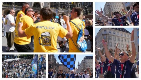 OKUPACIJA MINHENA: Navijači Intera i PSŽ napravili vrelu atmosferu pred finale Lige šampiona (FOTO)