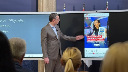 VUČIĆ RASKRINKAO LAŽI MARINIKE TEPIĆ: Slučajno je na slici predsednik Kolumbije, a ne predsednik Srbije