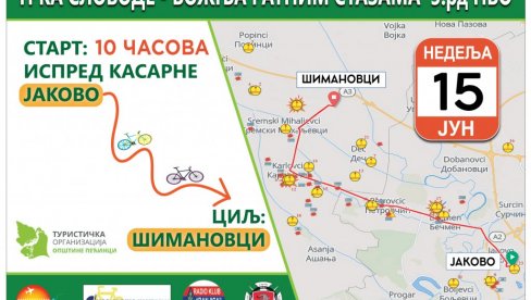 OD SURČINA DO ŠIMANOVCA BICIKLOM: Akcija povodom obeležavanja 26 godina od završetka NATO agresije OD SURČINA DO ŠIMANOVCA BICIKLOM: Akcija povodom obeležavanja 26 godina od završetka NATO agresije