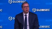 VUČIĆ NA FORUMU GLOBSEC Predsednik o protestima: Sedam meseci blokiraju sve na ilegalan način, bez ikakve najave (VIDEO)