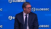 ПРИДРЖАВАМО СЕ ПОВЕЉЕ УН ПО КОЈОЈ ЈЕ КОСОВО ДЕО СРБИЈЕ Вучић на Глобалсек форуму: Пријем у ЕУ политичка одлука