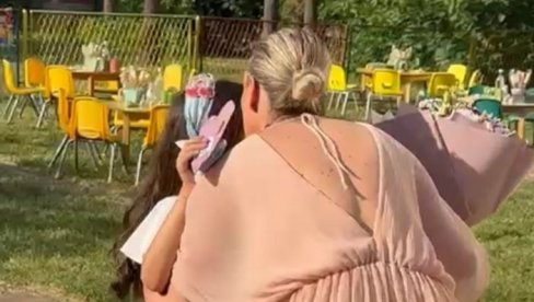 ZAGRLJAJI I SUZE RADOSNICE: Slađa Alegro sa ćerkom Milom započinje novo školsko poglavalje (FOTO)
