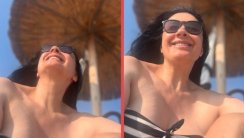 SKINULA SE KALIOPI: Pevačica izazovno pozira nasred plaže (FOTO)