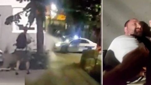 ЈЕЗИВ СНИМАК: Блокадер пуца да убије људе из СНС - драматичан снимак из Врњачке Бање (ВИДЕО)