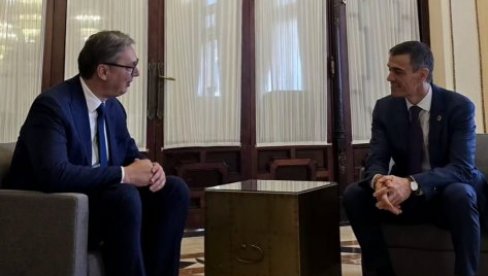 VUČIĆ STIGAO U ŠPANIJU: Predsednik Srbije sastao se sa Sančesom VUČIĆ STIGAO U ŠPANIJU: Predsednik Srbije sastao se sa Sančesom