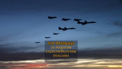 OBJAVLJENA LISTA: Top 10 najmoćnijih vazduhoplovnih sila sveta