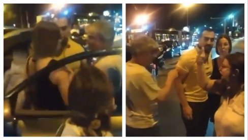 БРУТАЛНИ ТЕРОР ФАСИШТА КОД ПАНЧЕВАЧКОГ МОСТА: Блокадери избацили родитеље са бебом из аутомобила (ВИДЕО)