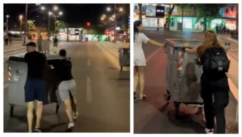 KONTEJNER REVOLUCIJA: Blokaderi sprovode haos po Beogradu (VIDEO)
