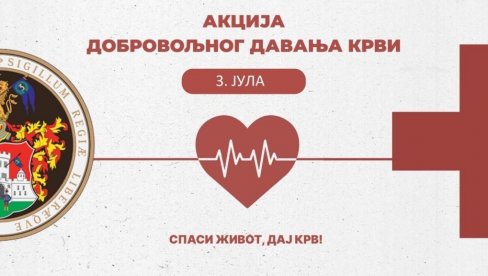 SPASITE NEKOME ŽIVOT: Vanredna akcija dobrovoljnog davanja krvi u Somboru, u četvrtak, 3. jula