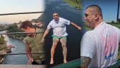 ПОСЛЕ ПИЈАНОГ ТУРИСТЕ У МОСТАРУ: И Кристијан Голубовић скочио с моста и то - у рикверц! Само је његов мост питомији... (ВИДЕО)