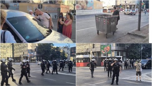 БЛОКАДЕРИ ТЕРОРИСТИ ДИВЉАЈУ ОД РАНОГ ЈУТРА У БЕОГРАДУ: Разбежали се када су видели полицију (ВИДЕО)