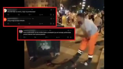 ЉИГАВЦИ, ТАКО ИМ ЈЕ И КОД КУЋЕ, УЖИВАЈУ ДА ПОНИЖАВАЈУ Народ бесан на блокадере који су понижавали раднике Чистоће (ФОТО) ЉИГАВЦИ, ТАКО ИМ ЈЕ И КОД КУЋЕ, УЖИВАЈУ ДА ПОНИЖАВАЈУ Народ бесан на блокадере који су понижавали раднике Чистоће (ФОТО)
