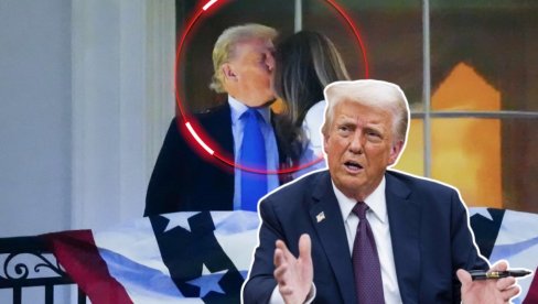 NE MOŽE OČIMA DA GA GLEDA Tramp krenuo da poljubi Mleaniju, njena reakcija govori sve (FOTO/VIDEO)