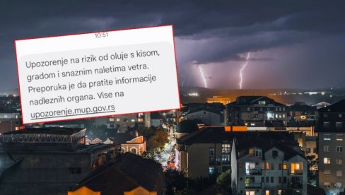 GRAĐANIMA STIGLO HITNO UPOZORENJE MUP-a NA TELEFONE: Oluja stiže u Srbiju (FOTO)